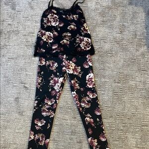 Floral Camisole with leggings S/M